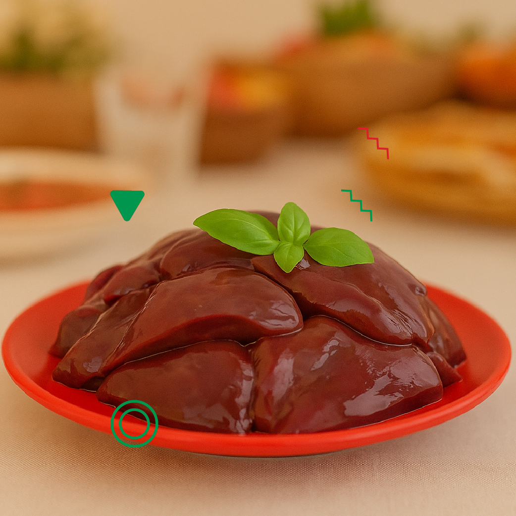 طبق كبده دجاج 500 غرام